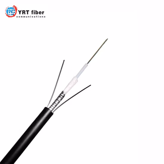 Outdoor Armored Singlemode Fiber Optic Cable with G652D Fiber HDPE Jacket GYXTW