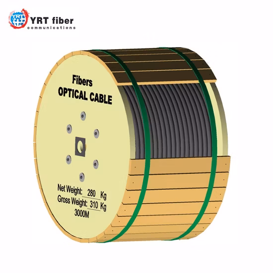 Cabo de fibra ótica monomodo blindado exterior com revestimento HDPE de fibra G652D GYXTW